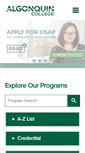 Mobile Screenshot of algonquincollege.com